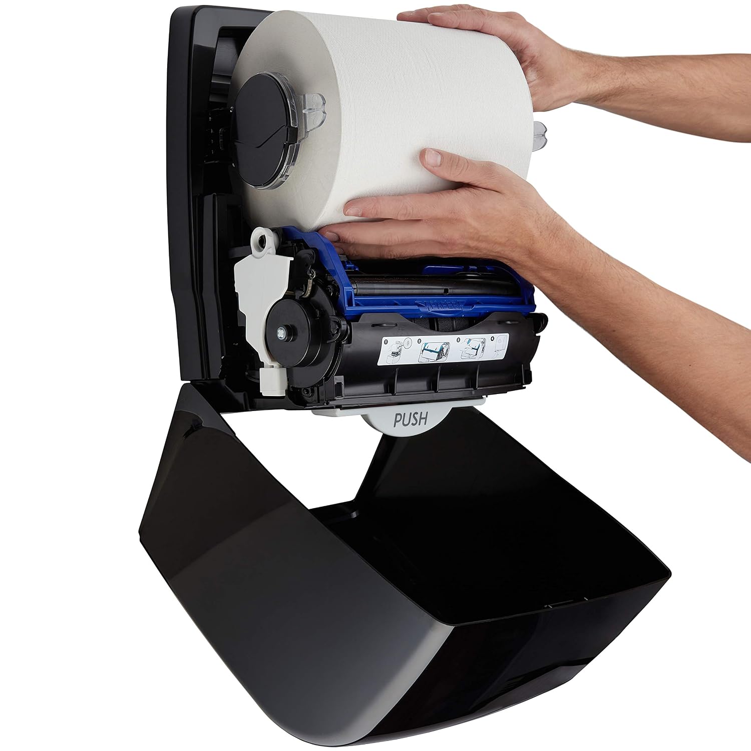 Aquarius 7376, Rolled Hand Towel Dispenser, Black, 1 x 1 Dispenser, White - Image 4