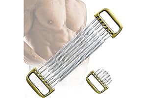 MKHUIBU Chest Expander for Men 7 Spring Adjustable, Chest Expander with Aluminum Handle Band, Strength Trainer for Home Offic