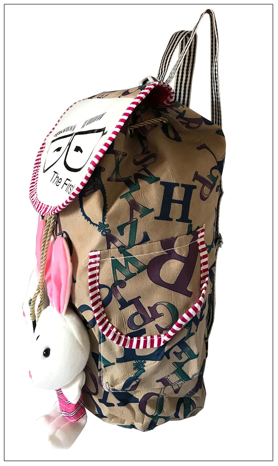 sndia women's canvas cute teddy printed backpack, random colour