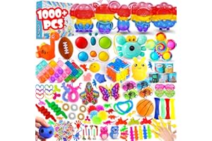 DKZ 1000Pcs Bulk Party Favors for Kids, Fidget Toys Pack,Stocking Stuffers, Treasure Box Chest, Birthday Party, Classroom Carnival Prizes, Pinata Stuffers, Goodie Bag Stuffers, Stress Relief, Sensory Toys