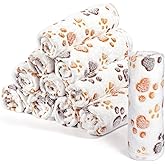 Tegeme 12 Pcs Pet Blankets Soft Fluffy Fleece Dog Cat Warm Paw Print Pattern Blankets Flannel Throw for Pets Dog Puppy Cat(23 x 16 Inch,White)