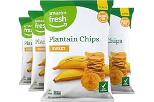 Amazon Fresh, Sweet Plantain Chips, 10 Oz (Pack of 4) (Previously Wickedly Prime, Packaging May Vary)