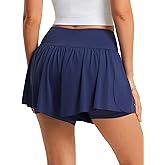 FitsT4 Sports Womens Swim Shorts High Waisted Board Shorts Flowy Swim Skirt UPF50+ Bathing Swimsuit Bottoms with Liner