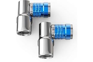 JACO Lightning L3-Series Bike Tire Air Chuck for Presta & Schrader Valves - 1/4" F-NPT (Open Flow) (Pack of 2)