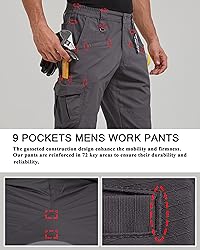 CNBQDD Cargo Work Pants for Men Construction