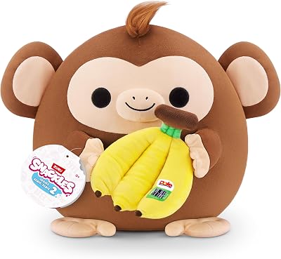 Snackles Series 2 Monkey Plush Toy 35 cm Medium Dole Licensed Snack