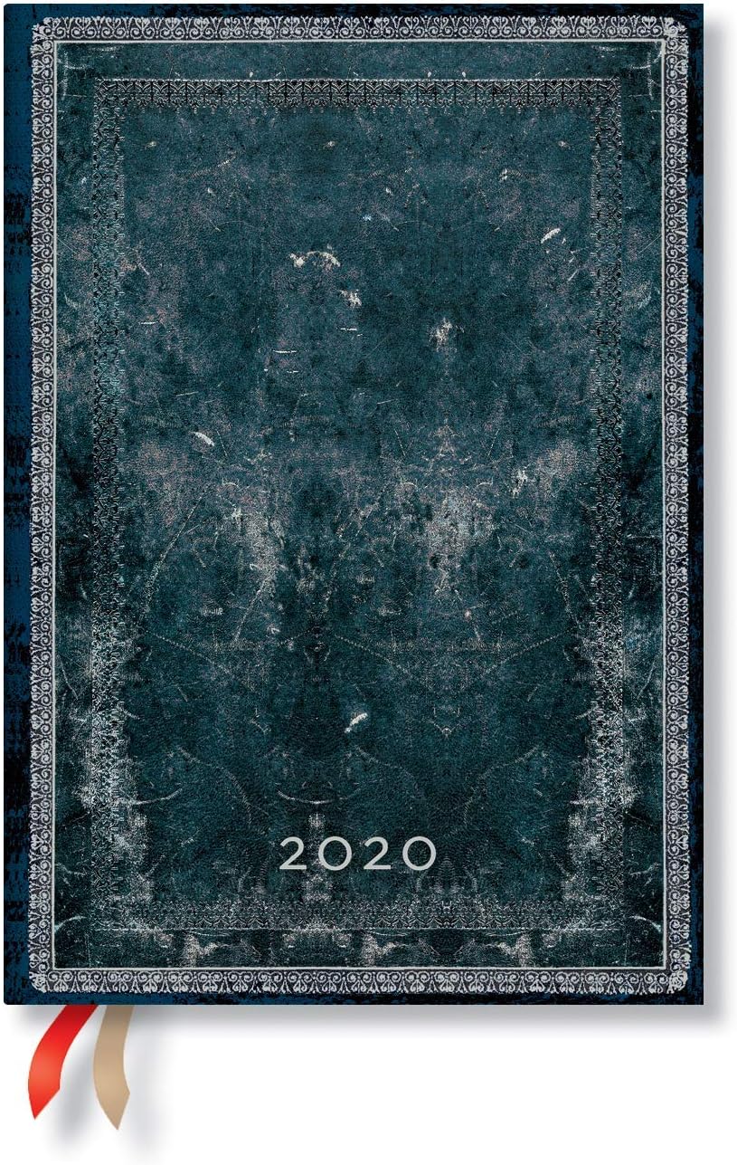Paperblanks 2020 Diary Midnight Steel Midi Week-to-View 12 Month Planner