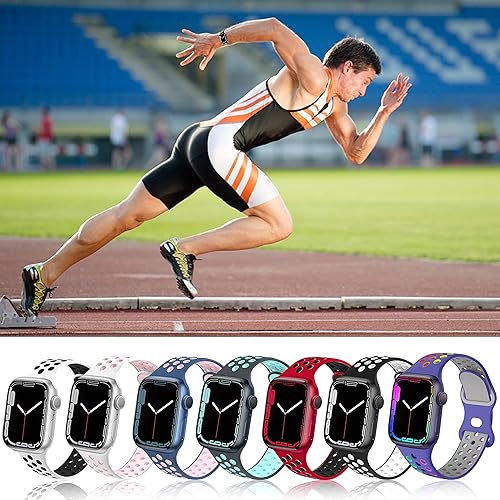 Gleiven Silicone Bands Compatible with Apple Watch Band Soft