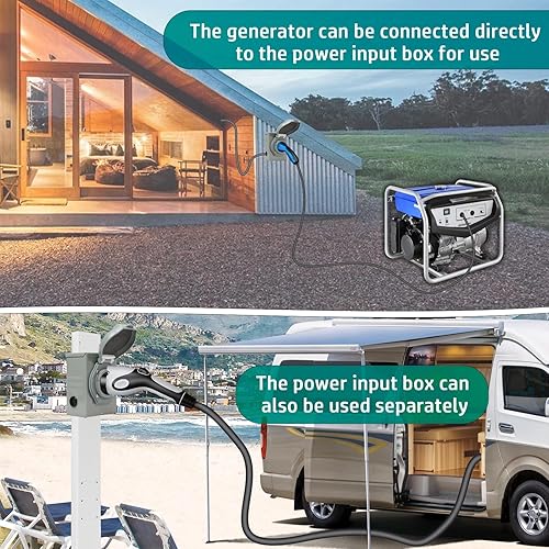 30 Amp Manual Transfer Switch Kit - 8 Circuits, Expandable To 16, With 50A/20A/30A/15A Breakers & Inlet Box