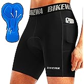 Men's 4D Padded Bike Shorts Cycling Underwear Biking Bicycle Padding Shorts for Men Side Pockets