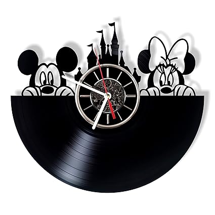 Amazon Com Mickey Minnie Mouse Vinyl Record Wall Clock