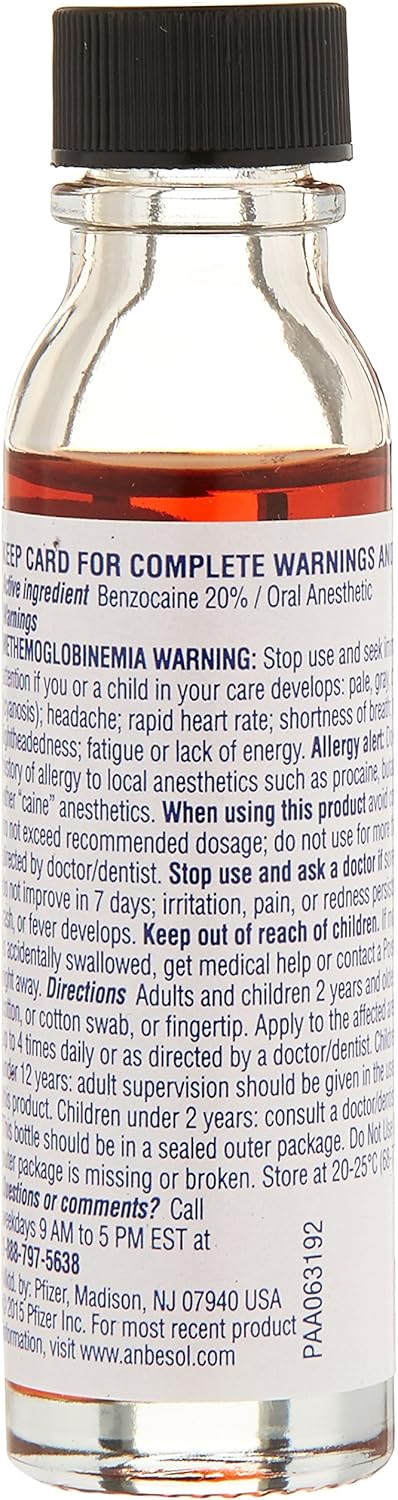 Anbesol Pain Relief, Instant, Maximum Strength, Liquid: Health & Personal Care