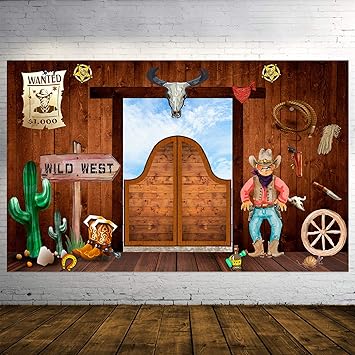Western Cowboy Party Banner Decorations Wild West Cowboy