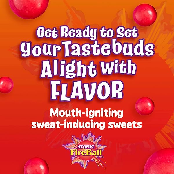 WONKA ATOMIC FIREBALL, CANDY, CINNAMON FLAVOR, INDIVIDUALLY WRAPPED, 64.8OZ (240 CT)