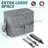 Orzbow Large Pram Bag 22L Stroller Organizer with Cup Holder Grey view 3