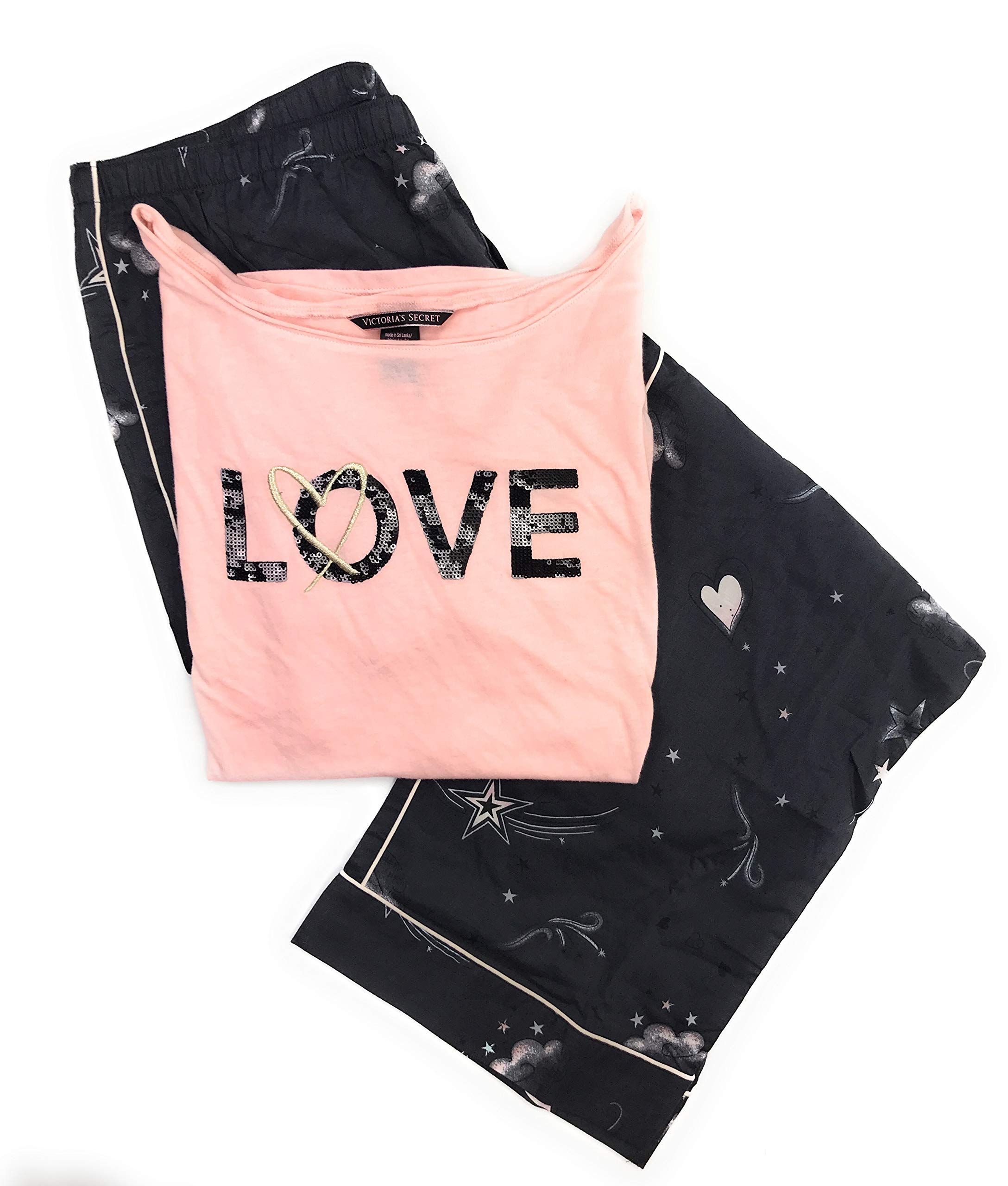 Victoria's Secret Women's Lightweight Cotton Pajama Set Short Sleeve