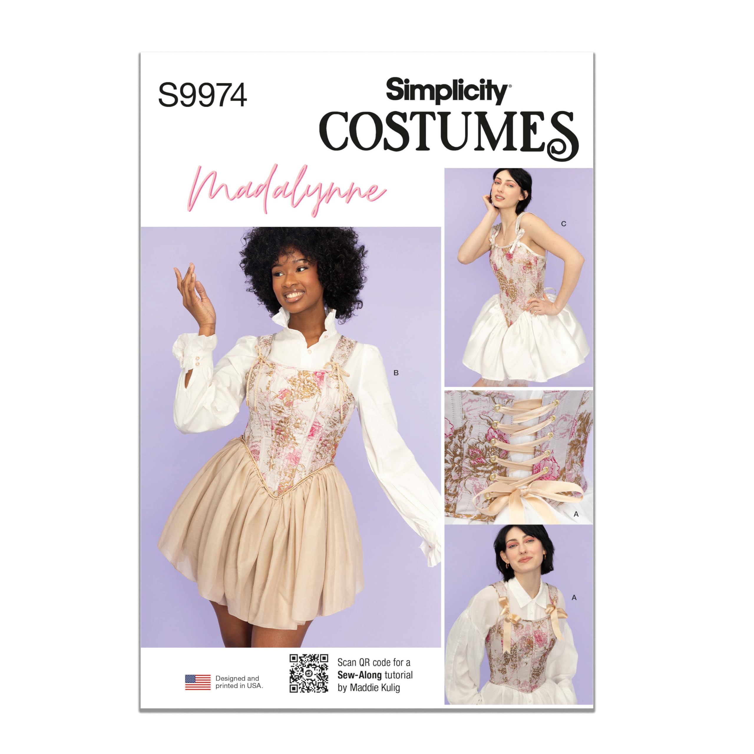 SIMPLICITY Sewing Pattern SS9974K5 Misses' Corsets by Madalynne Intimates K5 (8-10-12-14-16)
