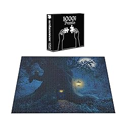 Ambesonne Fantasy Jigsaw Puzzle, Night with a