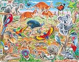 Larsen FH45 Australia Fauna 60 Piece Jigsaw Puzzle Tray Frame Figure Pieces view 1