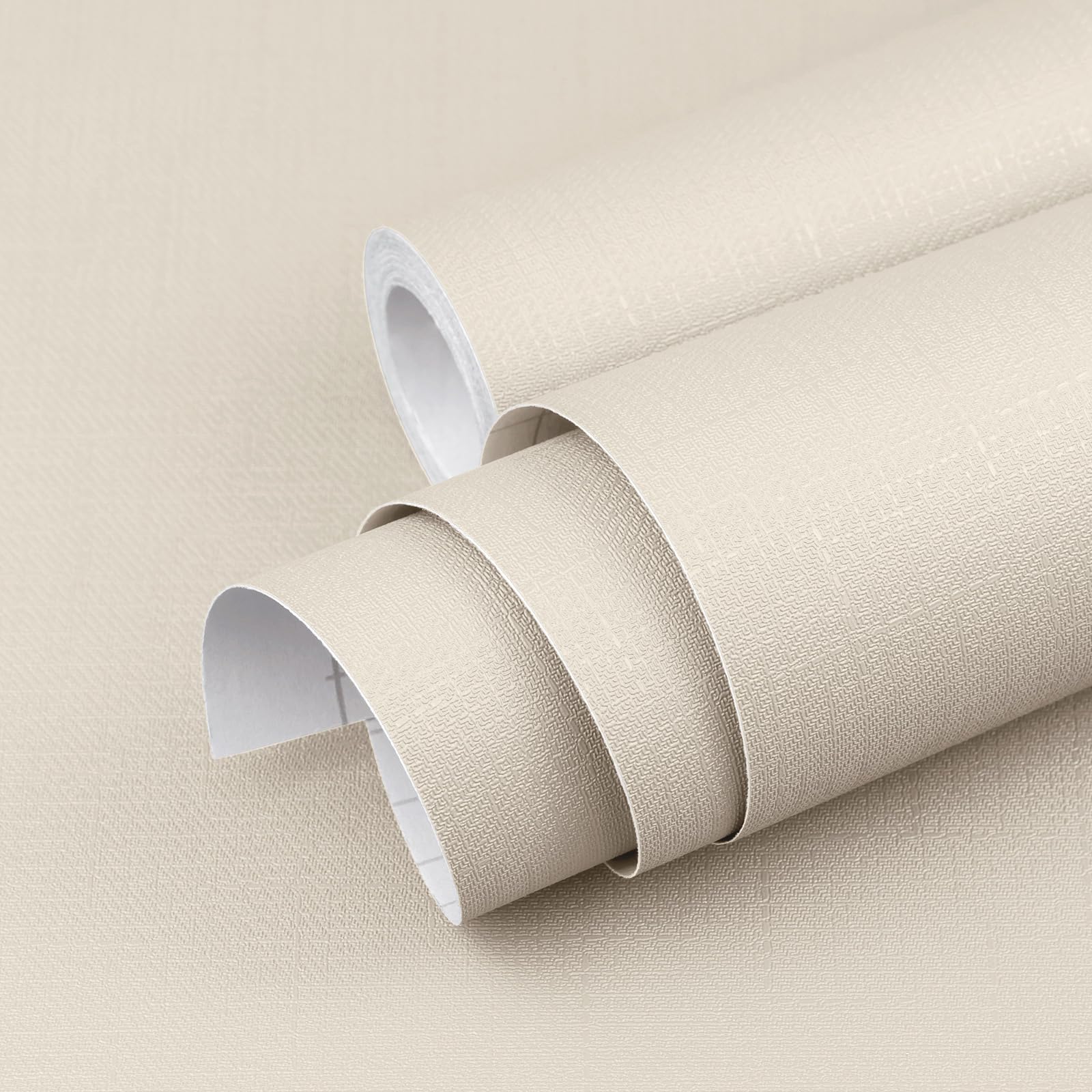 Photo 1 of Yun-aeon Cream Textured Peel and Stick Wallpaper 15.7" × 120" Removable Waterproof Contact Paper for Cabinets and Drawers Vinyl Self Adhesive Wall Paper Decorative for Bedroom Bathroom