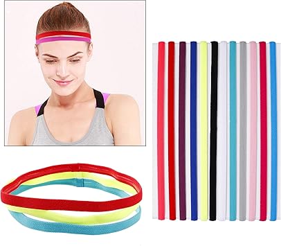 Hairband Pour Exercices, Bandeaux De Sport, Elastic Bandes De Tête, Bandeau Elastique Cheveux Femme, Antidérapantes Bandeaux De Cheveux Pour Femmes Et Hommes