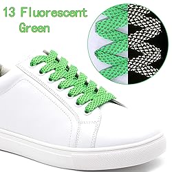 DELELE 2 Pairs Reflective Shoelace Flat Fluorescent