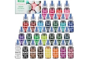 Bath Bomb Soap Dye - Wayin 26 Colors Liquid Based Soap Colorant, Food Grade Coloring, Skin Safe, Vibrant Neon Soap Coloring for Soap Making DIY, Bath Bomb Supplies Kits, Bath Salt Crafting, Slime Dye