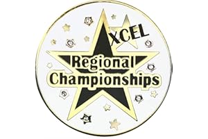 Snowflake Designs Xcel Gymnastics Pins - Bronze, Silver, Gold, Platinum, Diamond or State Championships