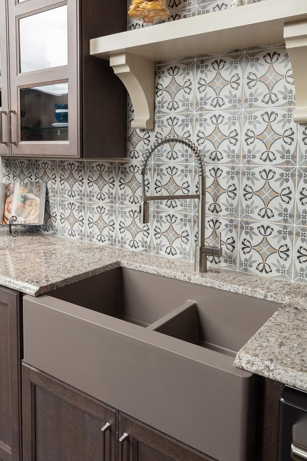 Karran Qa 750 Cn Quartz Farmhouse Kitchen Sink Concrete Amazon Com