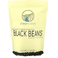 Washington State Black Beans • Non-GMO • 4 lb Resealable Bag • Kosher • Non-Irradiated • Dry Black Beans • Frijoles…