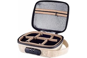 LAYAONE Smell Proof Bag | Smell Proof Stash Box with Combination Lock | Portable Travel Storage Case for Your Accessories | Gift for Men/Women (Medium)