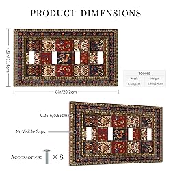 Spshian Vintage Boho Tribal Rustic Blue Red Paisley