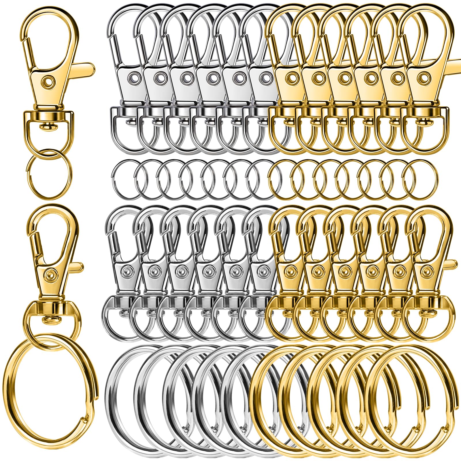Photo 1 of **MISSING PARTS**
LEOBRO 60 PCS Lobster Claw Clasps and Key Rings, Keychain Clips and Key Chain Rings, Keychain Making Kit, for Key Chains, Jewelry Making, Crafts, Gold & Silver