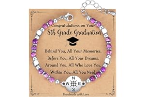 AryaHozel 2025 Graduation Gifts for Her/Girls/Women, Tiny Gemstone Graduation Bracelet with Unique Cap Gift Box