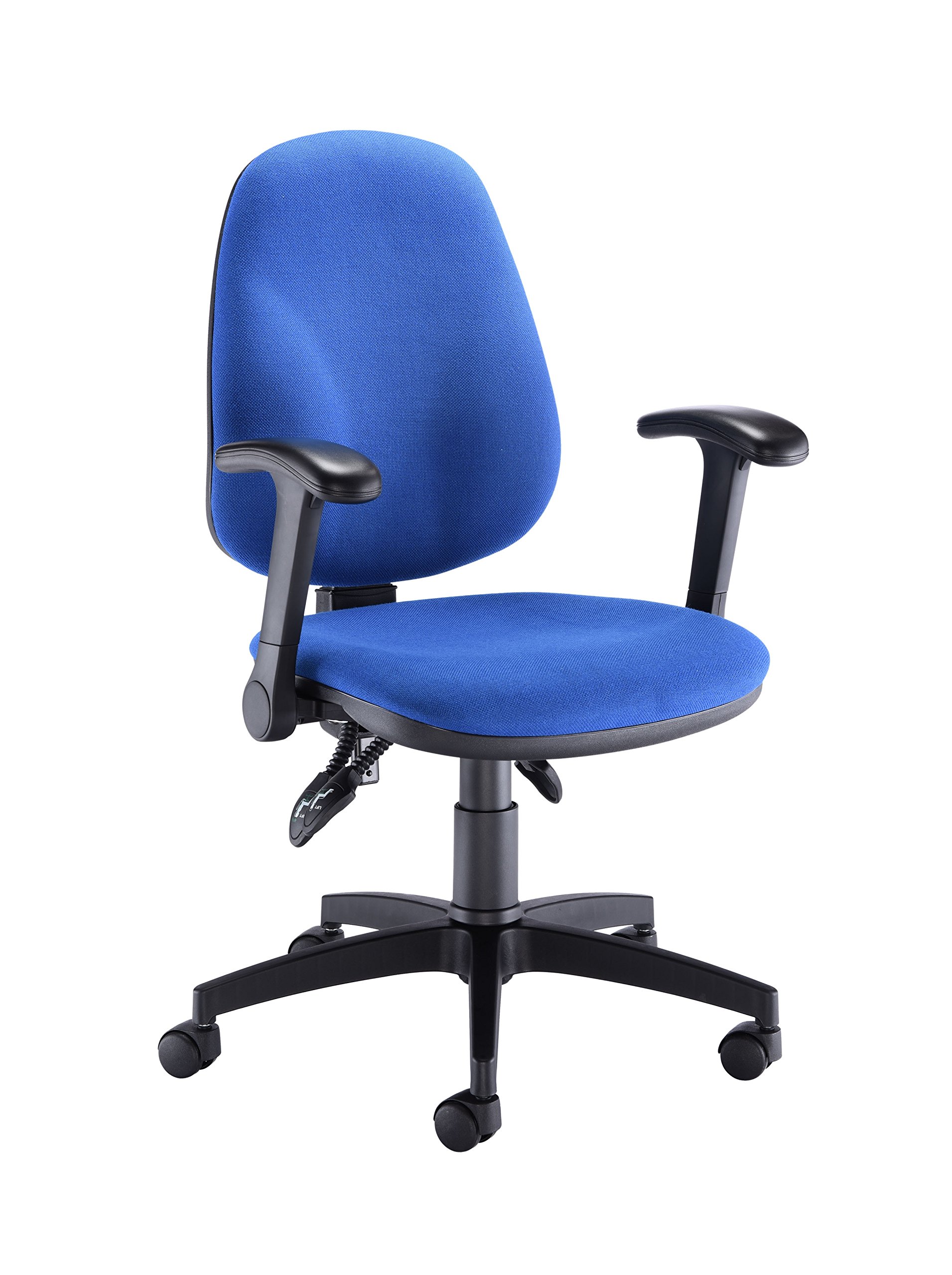 Office Hippo High Back Desk Chair, Ergonomic Home & Office Chair With Height Adjustable Seat & Flip Up Arms, Lumbar Support For Comfort, Computer Chair For Daily Use - Royal Blue