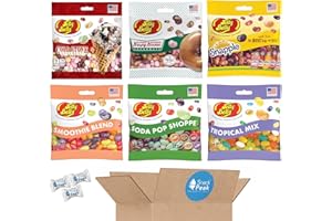Jelly Belly Jelly Beans Variety Snack Peak Gift Box – Krispy Kreme, Snapple, Tropical, Cold Stone, Soda Pop Shoppe and Smoothie Blend