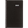 Blueline® 2026 DuraFlex Weekly Planner, Appointment Book, 12 Months, January to December, Twin-Wire Binding, 8" x 5", Black, 