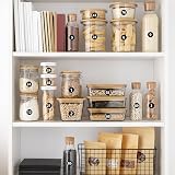 FUYIHGL 200Pcs 1" Round Number Stickers Labels 1-50 for Jars Organization view 2