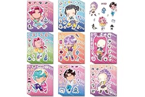 32Pcs Demon Hunters Stickers, Korean Idol DIY Dress-Up Stickers, Waterproof Vinyl Stickers for Laptop Phone Skateboard Water Bottle, Cute Korean Fashion Gift for Kpop Fans