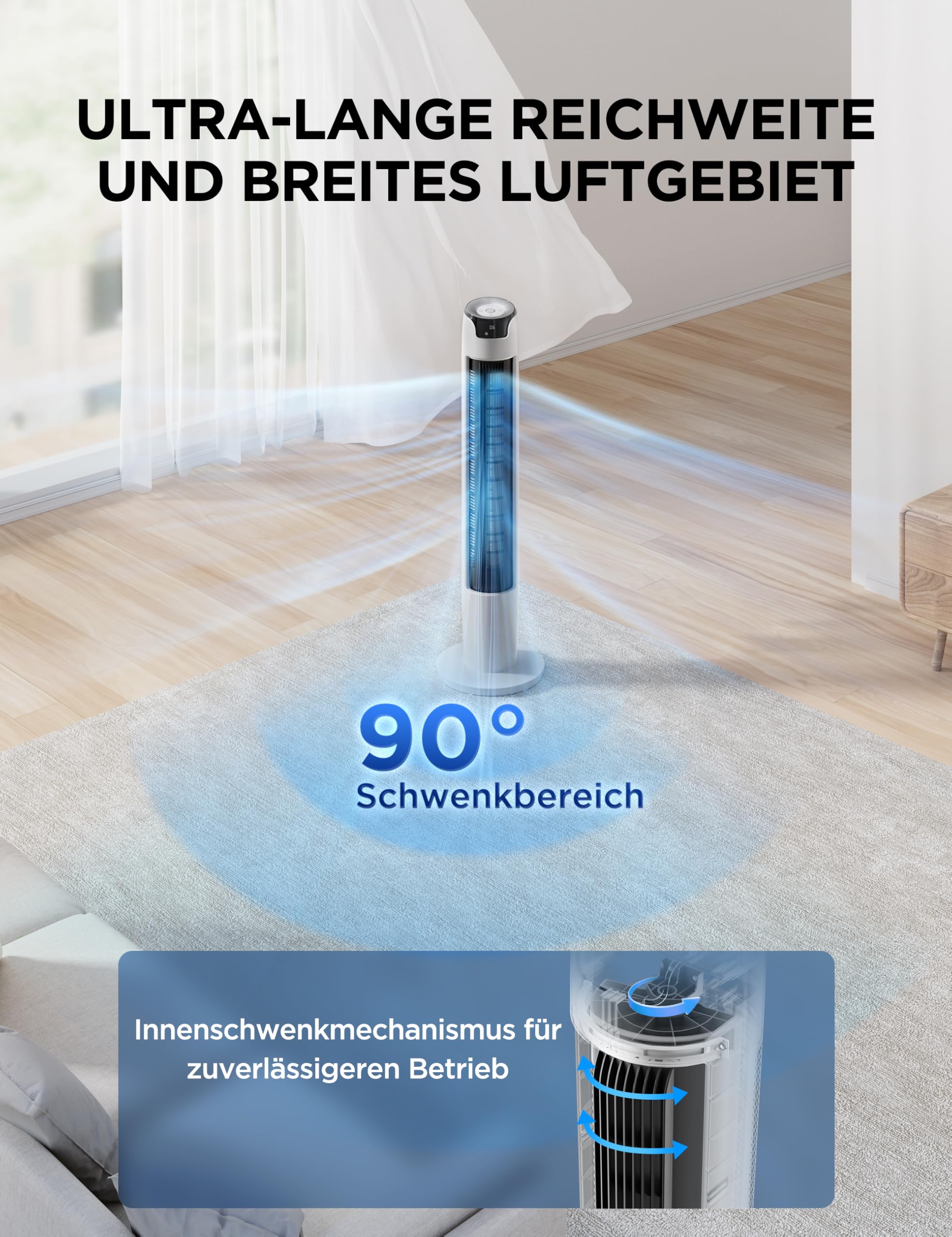 Midea FZ10-16AR Column Fan with Remote Control 4