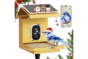 Bilantan Metal Smart Bird Feeder with Camera Solar Powered, Lifetime Free AI Bird Feeder Camera 2.5K Motion Activated Wireless Outdoors Pole Mount, Great Gifts for Christmas, Grandparents, Parents
