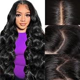 Sanlotie 26inch Body Wave Human Hair Wig 13x4 HD Lace Front Wigs Human Hair | 180 Density Natural Black Human Hair Wig Pre Pl