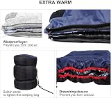 REDCAMP Cotton Sleeping Bag Adult 75 x 33 Flannel 4 Season 210T Polyester view 4