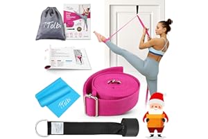 TTOLBI Stretching Strap with Door Anchor & Resistance Band – Leg Stretcher for Improving Flexibility & Splits – Ideal for Ballet, Dance, Cheer, Yoga & Gymnastics – Home Training Equipment for All Levels
