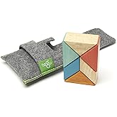 6 Piece Tegu Pocket Pouch Prism Magnetic Wooden Block Set, Sunset