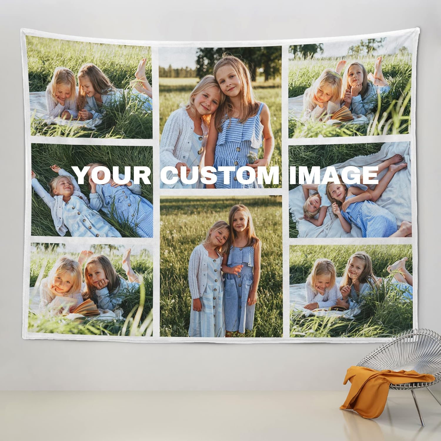 Tapestries - Tiirreez Custom Tapestry Upload Images Customized Photo Wall Hanging Backdrop, Personalized Tapestries For Bedroom Home Wall Hanging Decoration, Birthday Wedding Party Curtain Personalized Photo Decor