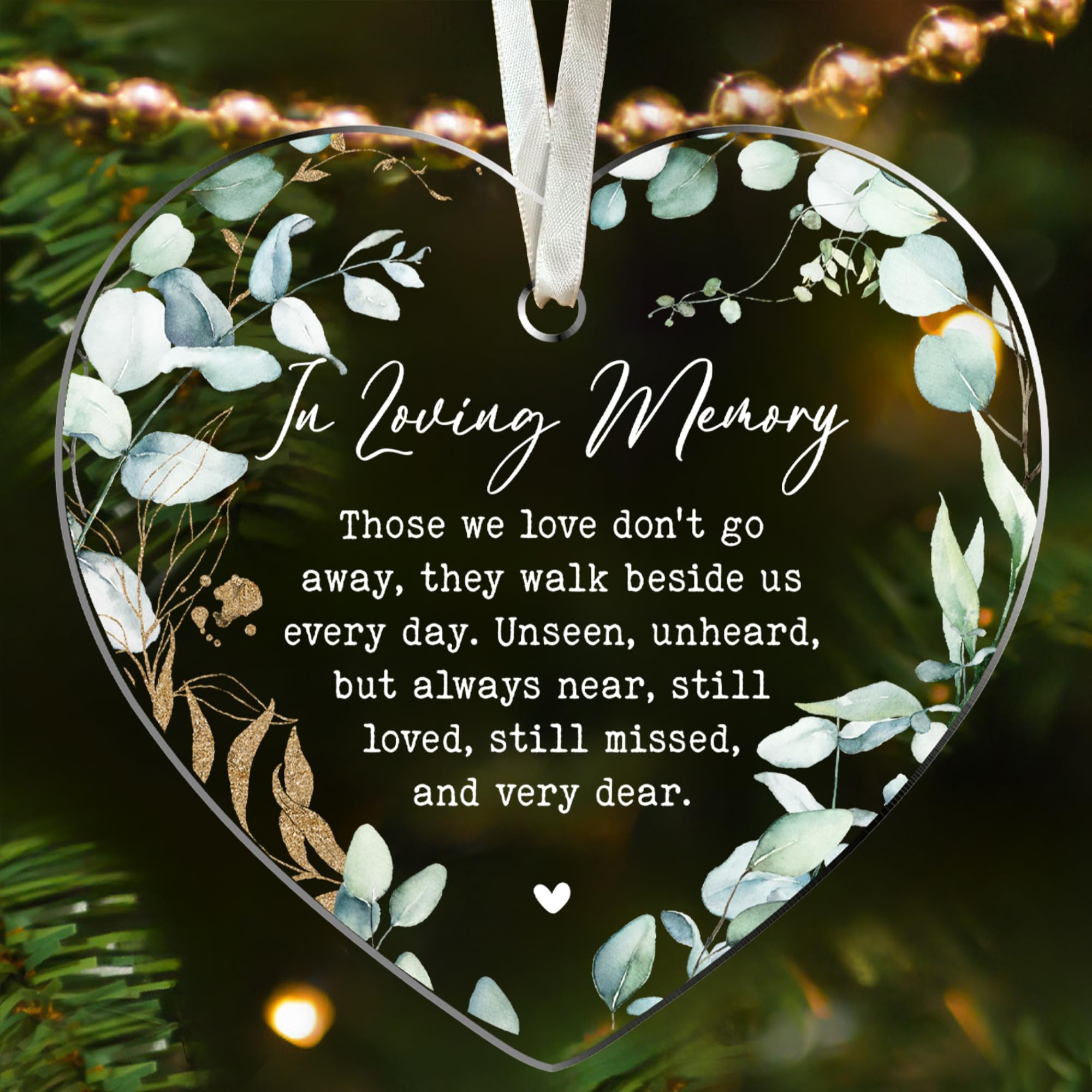 Photo 1 of MAPDTWO Memorial Ornament - Memorial Ornaments for Loss of Loved One - Bereavement Gifts, in Memory of Loved One Gifts - Sympathy Gift - Acrylic Ornament