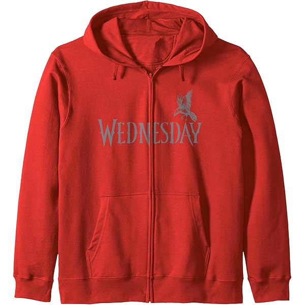 Amazon.com: Wednesday Title Logo Zip Hoodie : Clothing, Shoes