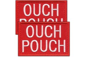Laughing Lizards Ouch Pouch Tactical Medic Patch (2-Pack) | Hook & Loop Medical EMT Patch for Identifying First Aid Kit Instead of Red Cross, Funny Patches for Backpacks & Equipment (Ouch Pouch)
