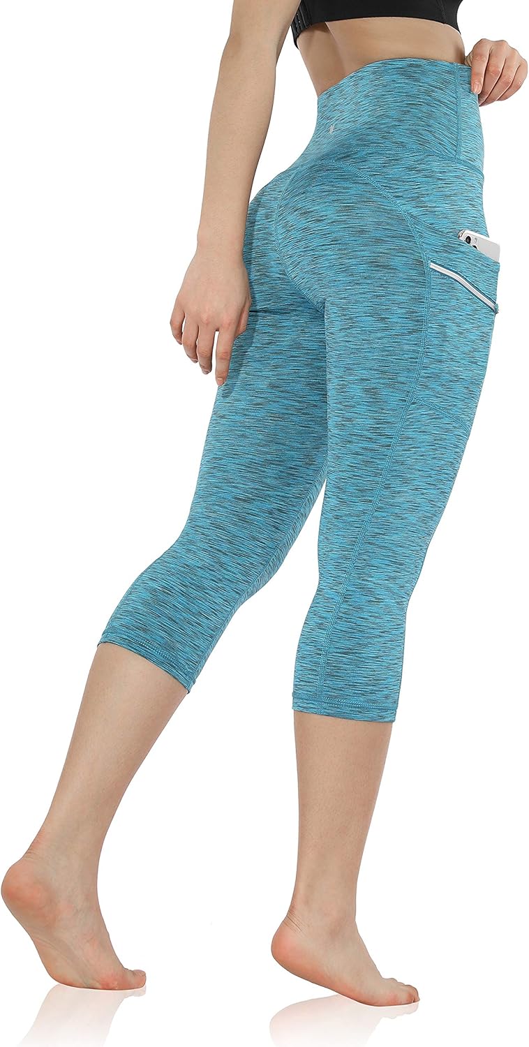 ODODOS Women's High Waisted Full-Length Dual Pockets Workout Leggings, Yoga Running Gym Athletic Leggings: Clothing